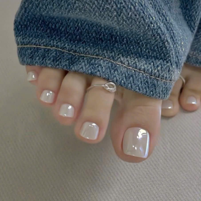 Nail chân tráng gương 